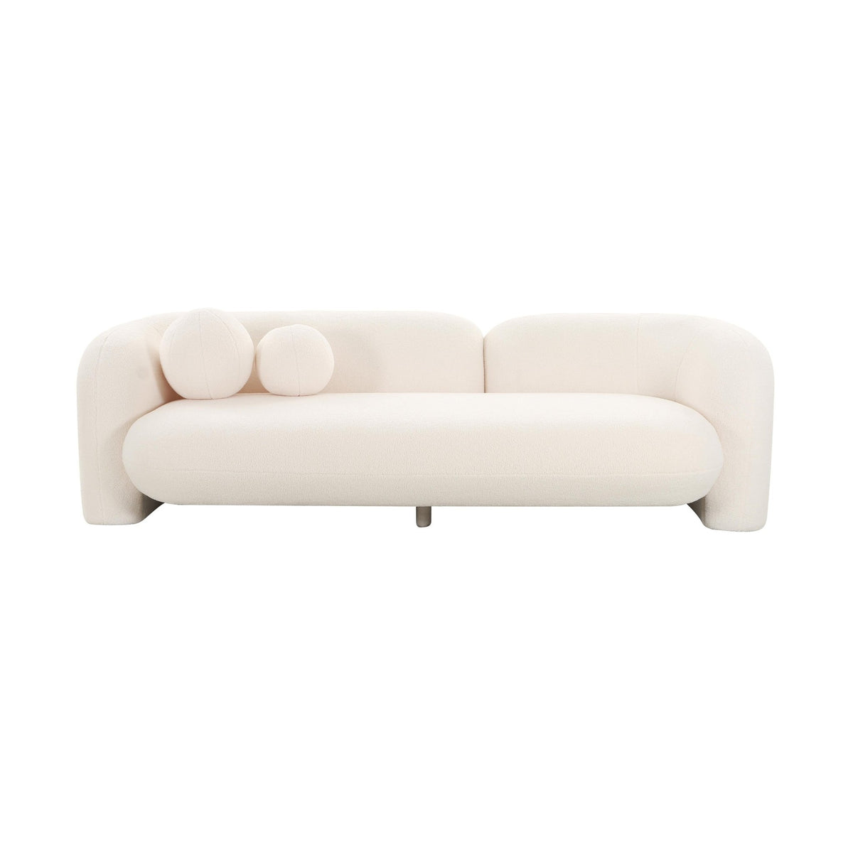 Amelie Cream Faux Fur Sofa Sofas & Loveseats| TOV