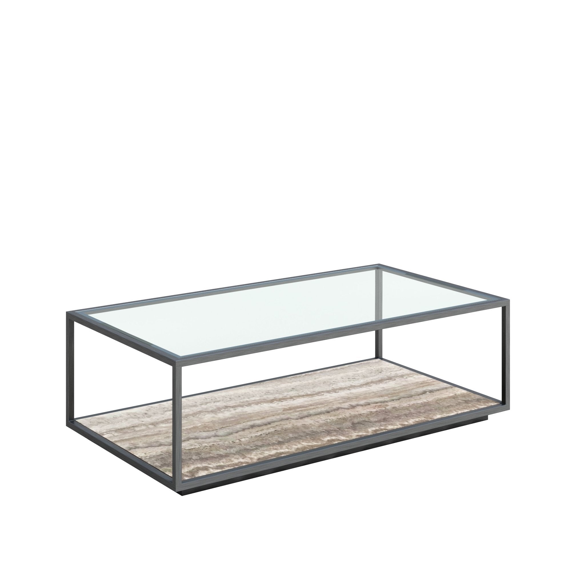 Amerah COFFEE TABLE - White Arabescato Gold Finish Coffee Tables| AlRugaib Furniture