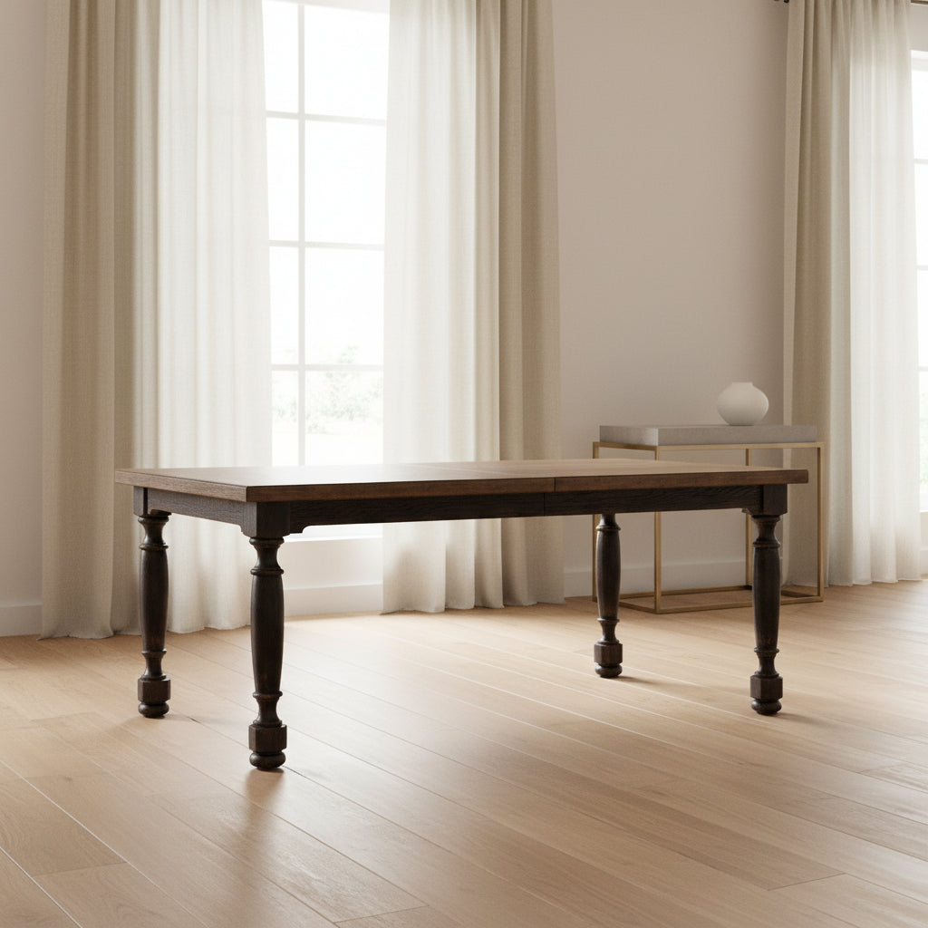 Americana Leg Dining Table with 1-22in Leaf Dining Tables| Hooker
