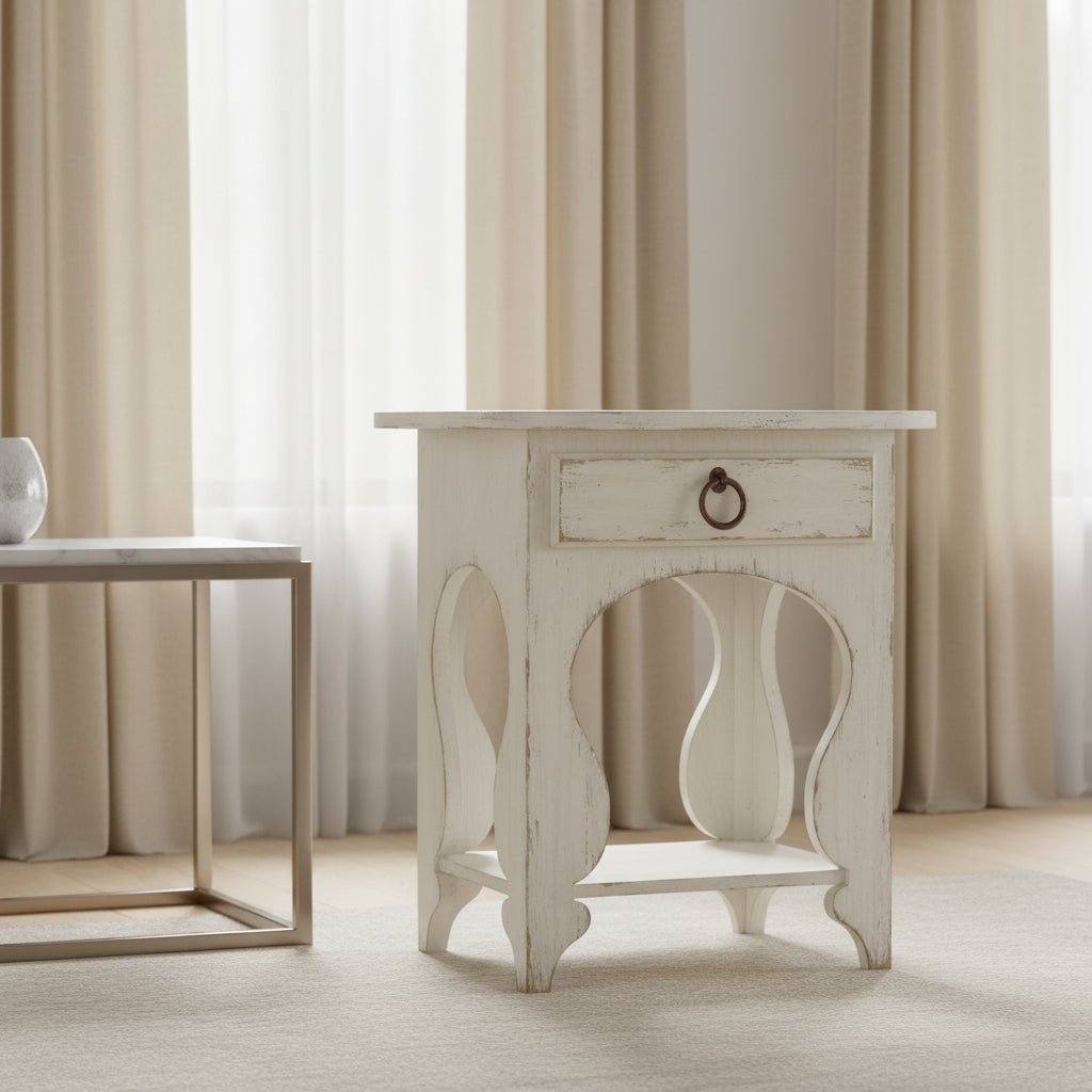 Americana One-Drawer Oval Nightstand Nightstands| Hooker
