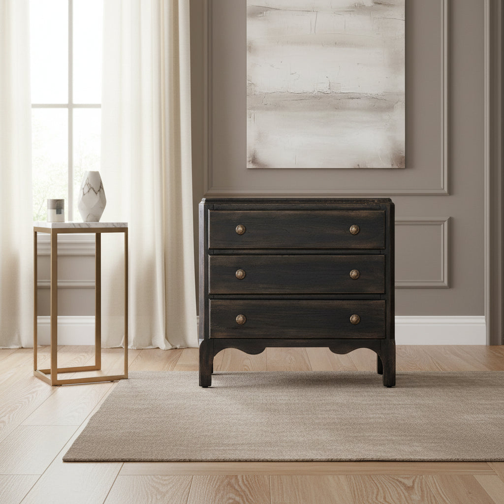 Americana Three-Drawer Nightstand Nightstands| Hooker