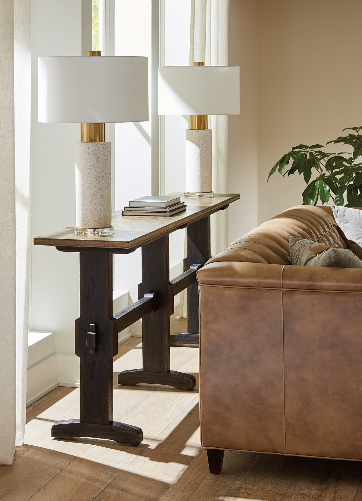 Americana Trestle Console Table Consoles & Sideboards| Hooker