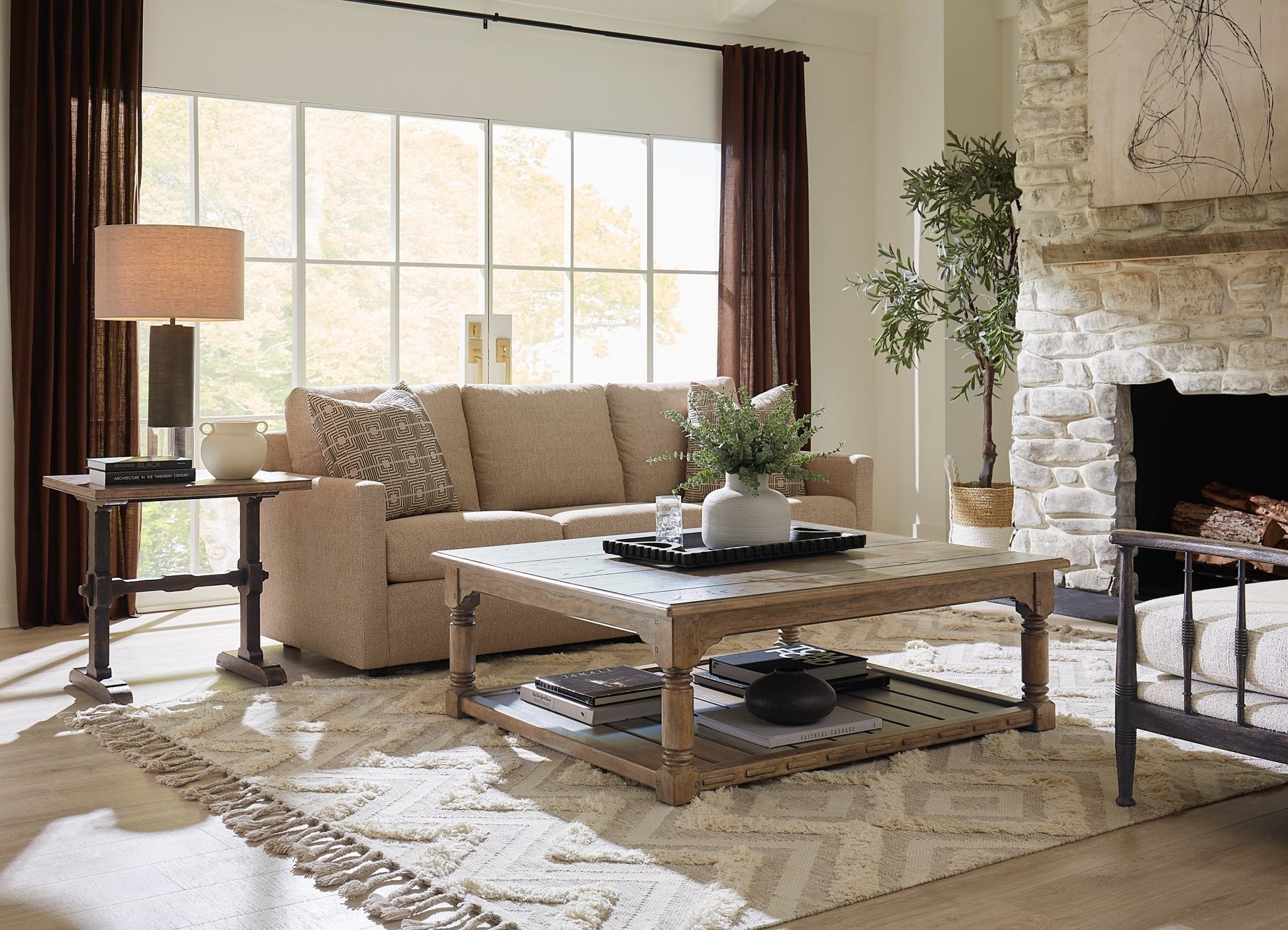 Americana Trestle End Table End Tables| Hooker