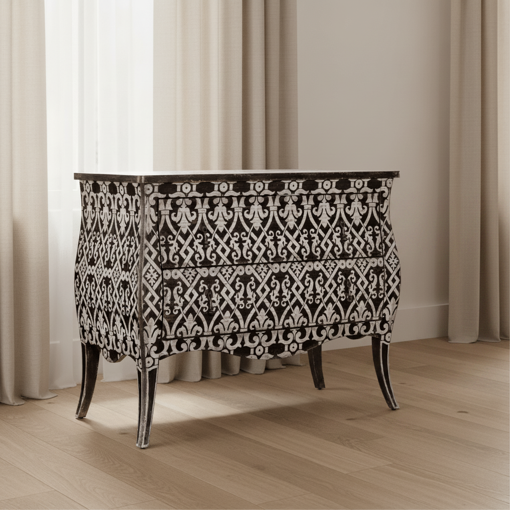Americana Two-Drawer Bombay Accent Chest Cabinets & Chests| Hooker