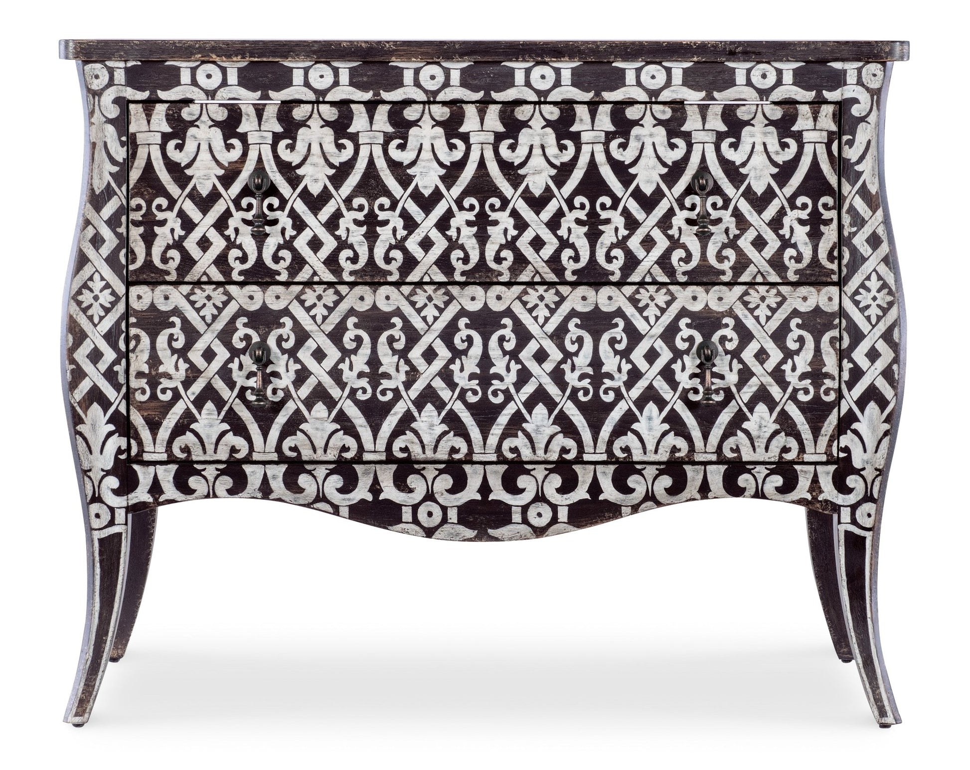 Americana Two-Drawer Bombay Accent Chest Cabinets & Chests| Hooker