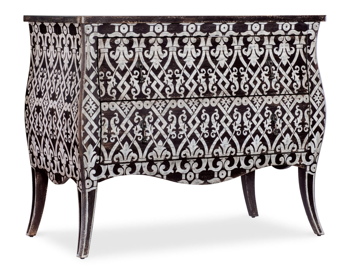 Americana Two-Drawer Bombay Accent Chest Cabinets & Chests| Hooker