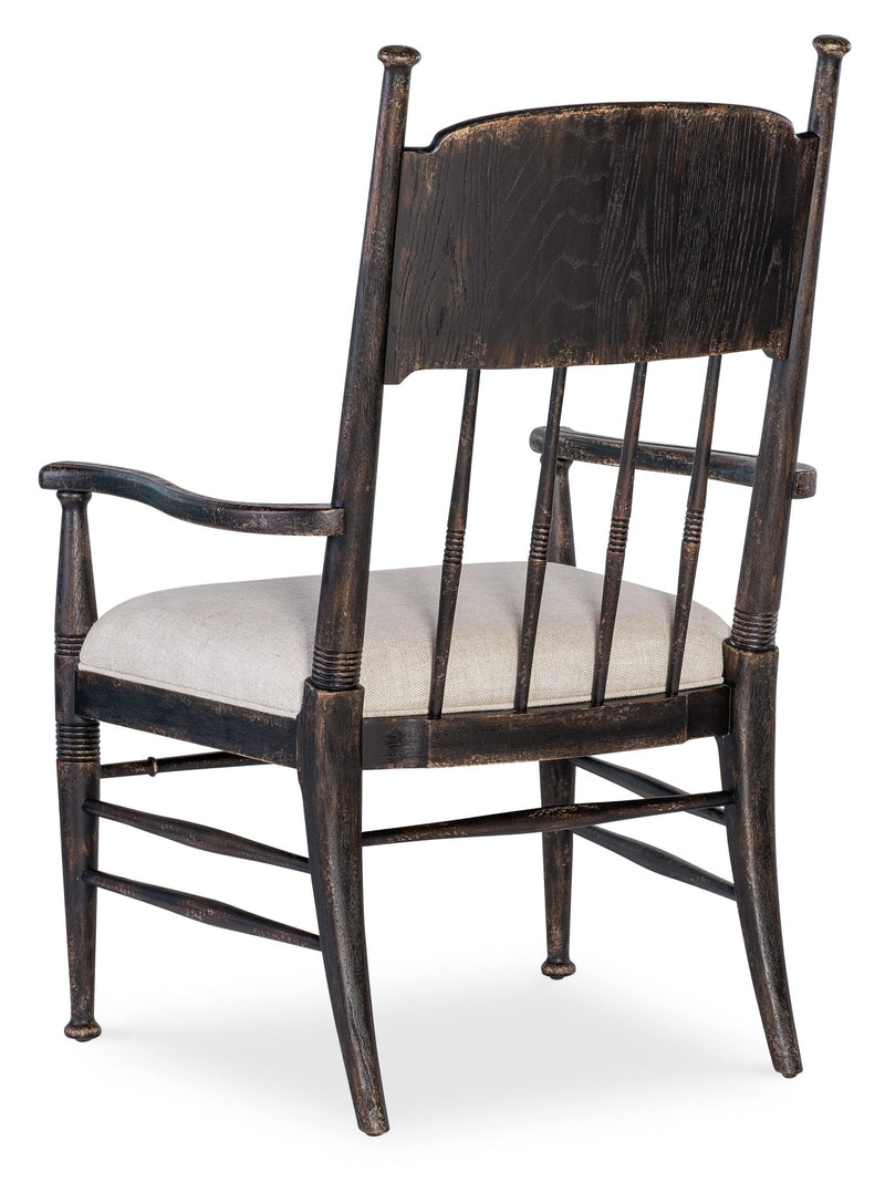 Americana Upholstered Seat Arm Chair - Al Rugaib Furniture