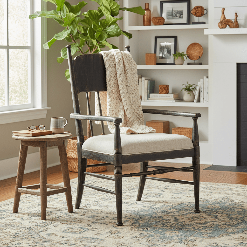 Americana Upholstered Seat Arm Chair Chairs| Hooker
