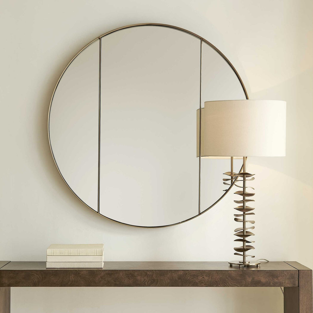 Amram Antique Brass Round Mirror Mirrors| Uttermost