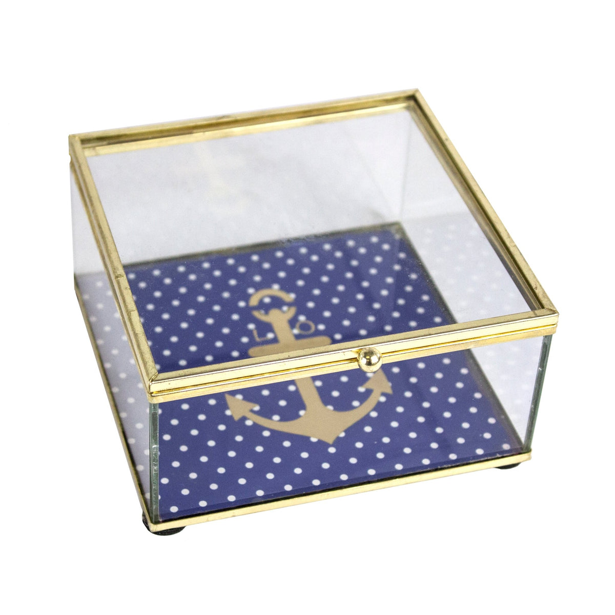 ANCHOR DESIGN GLASS DECORATIVE BOX Box| Sagebrook Home