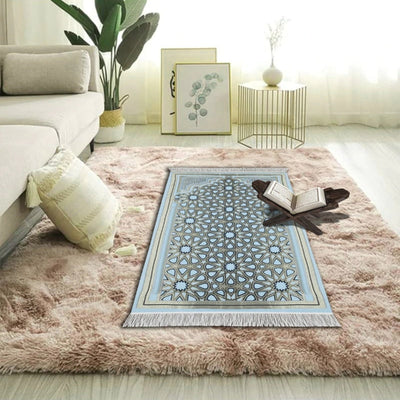 Andalusian Memory Foam Prayer Mat – 2.5 cm Thick | Soft Velvet | Joint Support | Foldable & Elegant Design - Al Rugaib Furniture