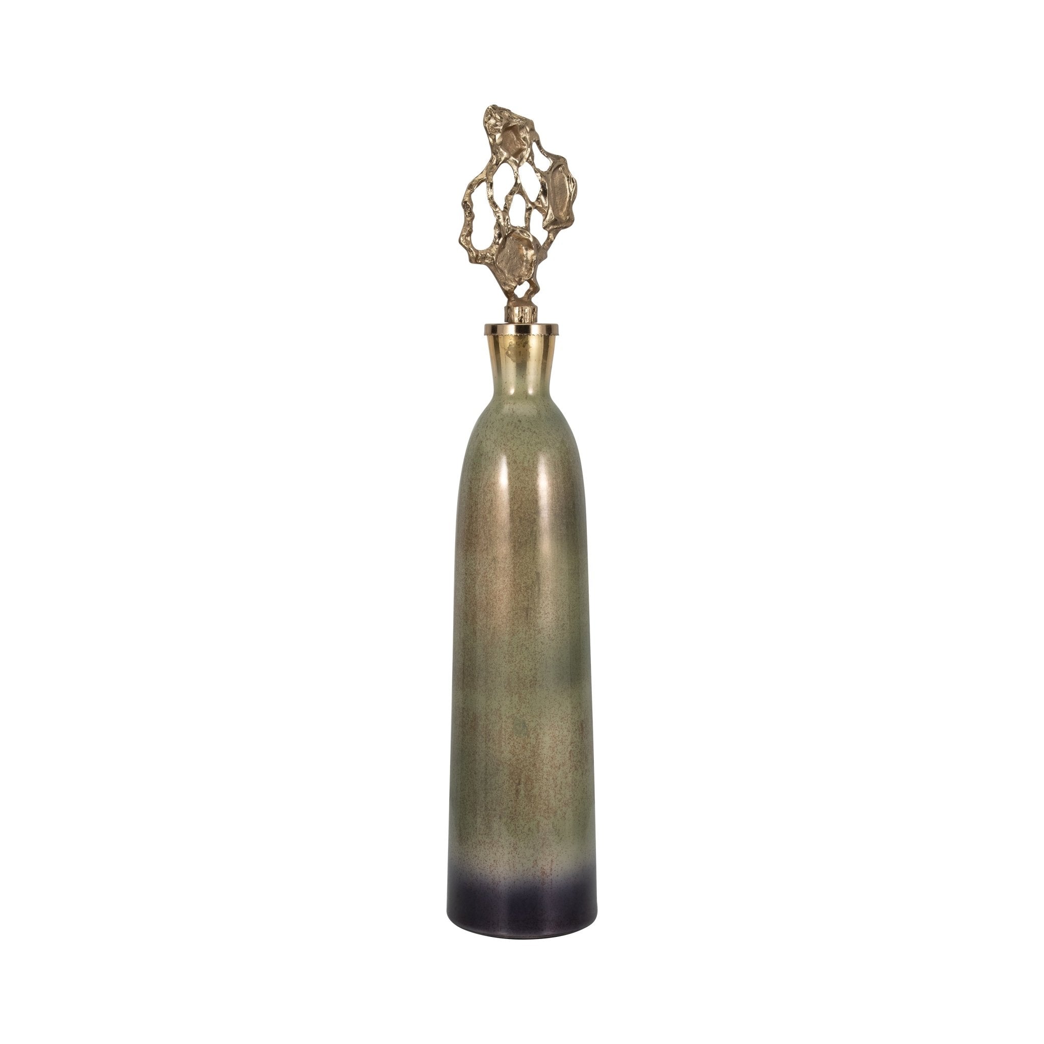 Anders Gold Small Floor Bottle Vases and Jars| Sagebrook Home