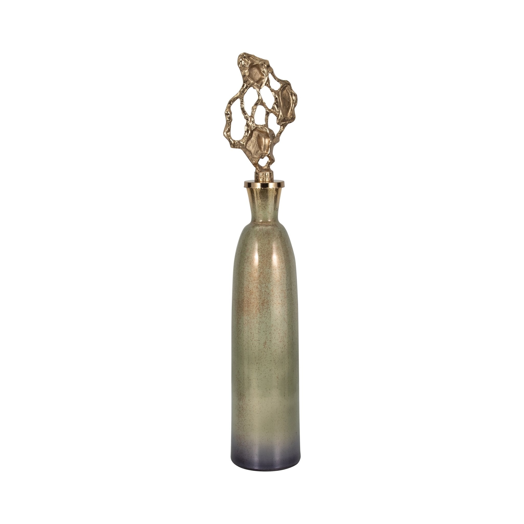 Anders Gold Small Floor Bottle Vases and Jars| Sagebrook Home