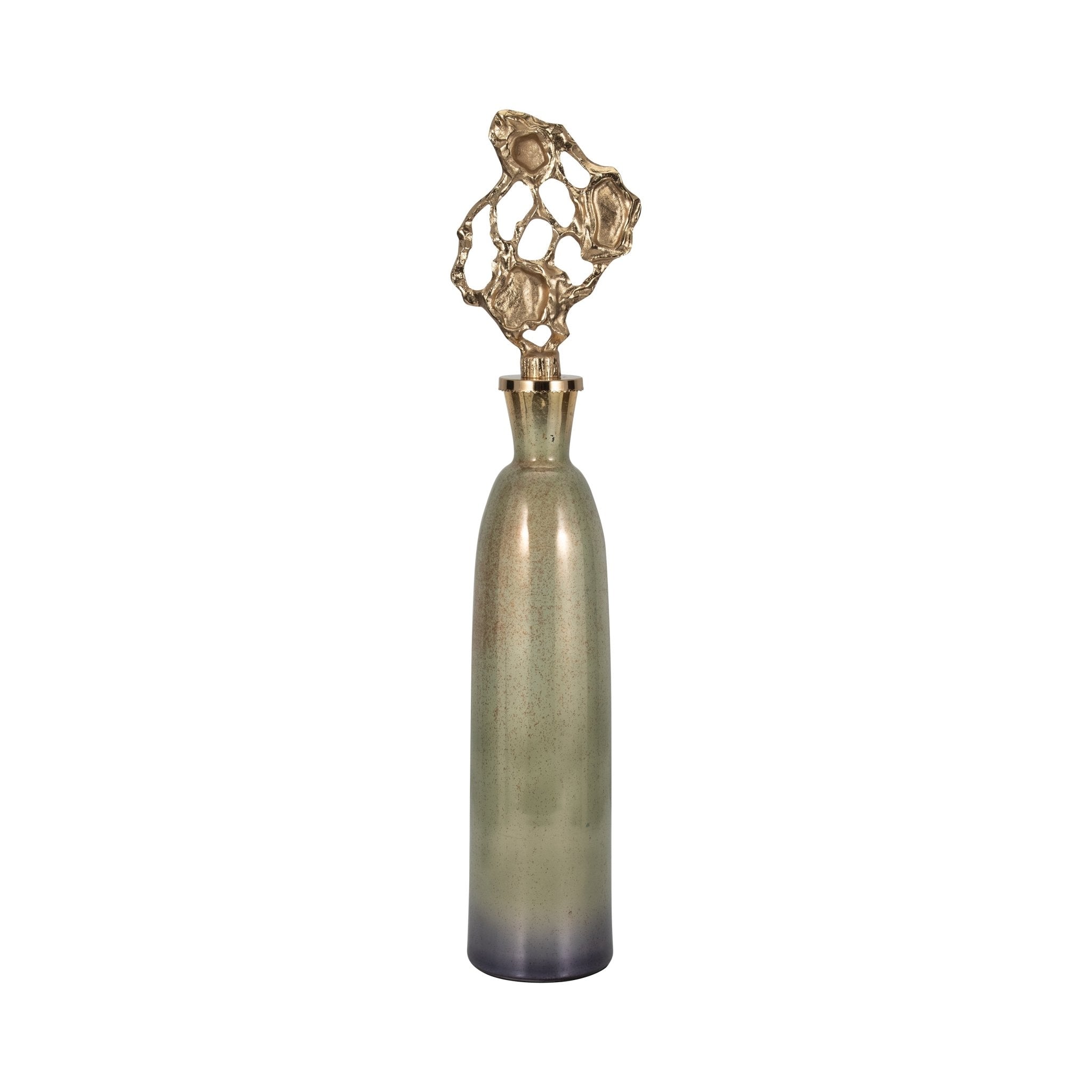 Anders Gold Small Floor Bottle Vases and Jars| Sagebrook Home