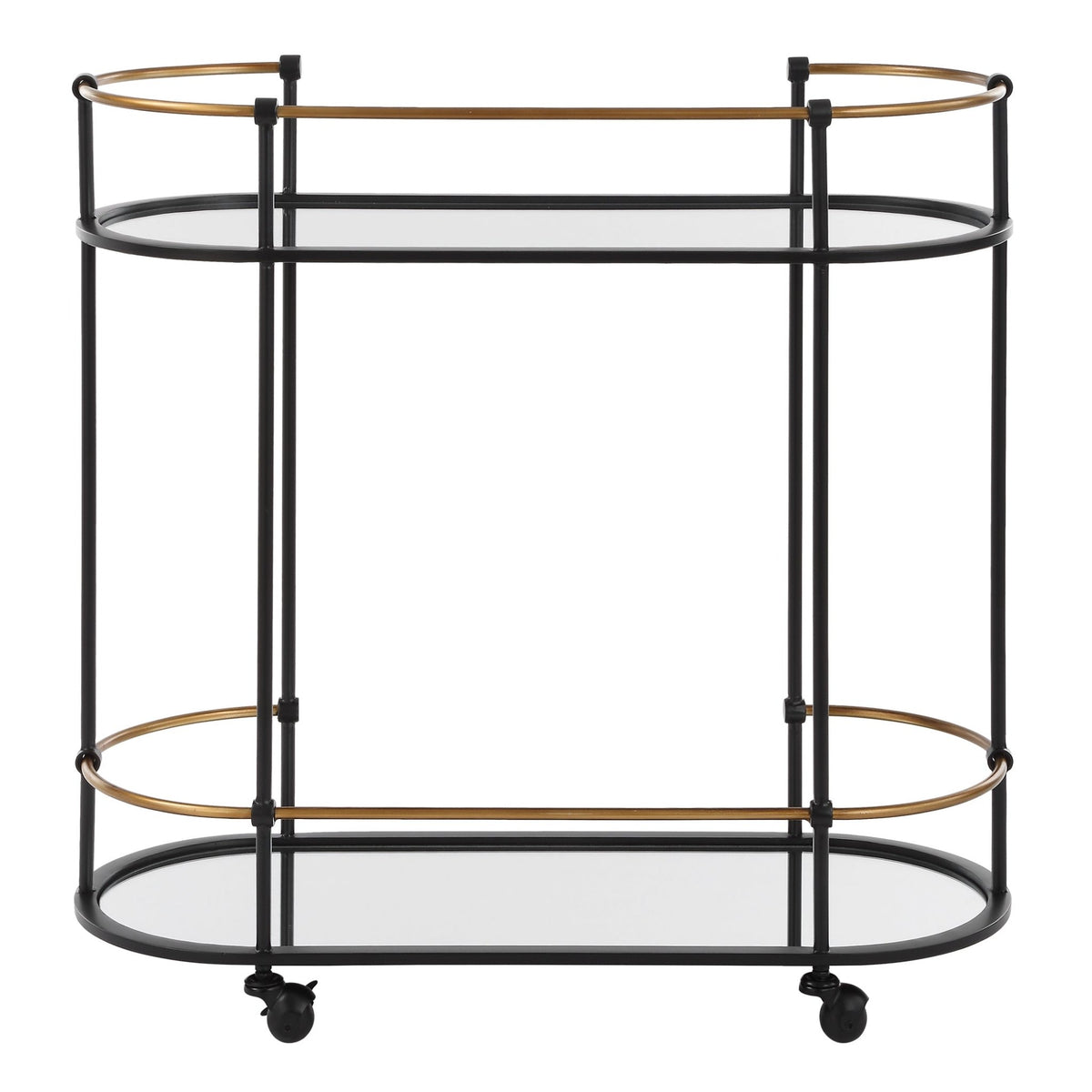 Andre Iron Bar Cart Table Decors| Uttermost