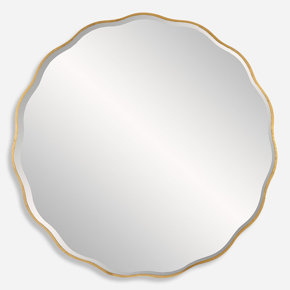 Aneta Large Gold Round Mirror Table Decors| Uttermost