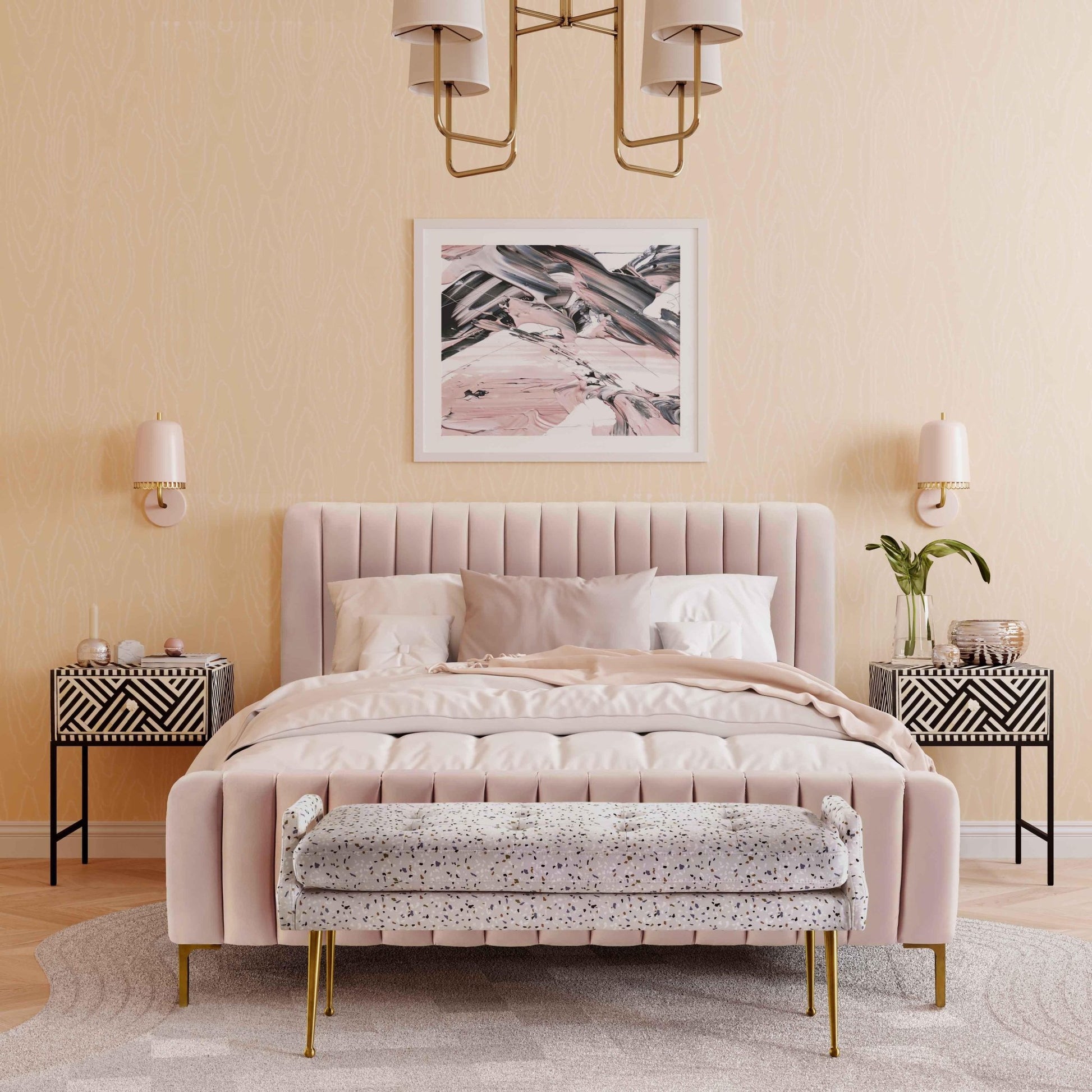 Angela Blush Bed in Full Beds| TOV