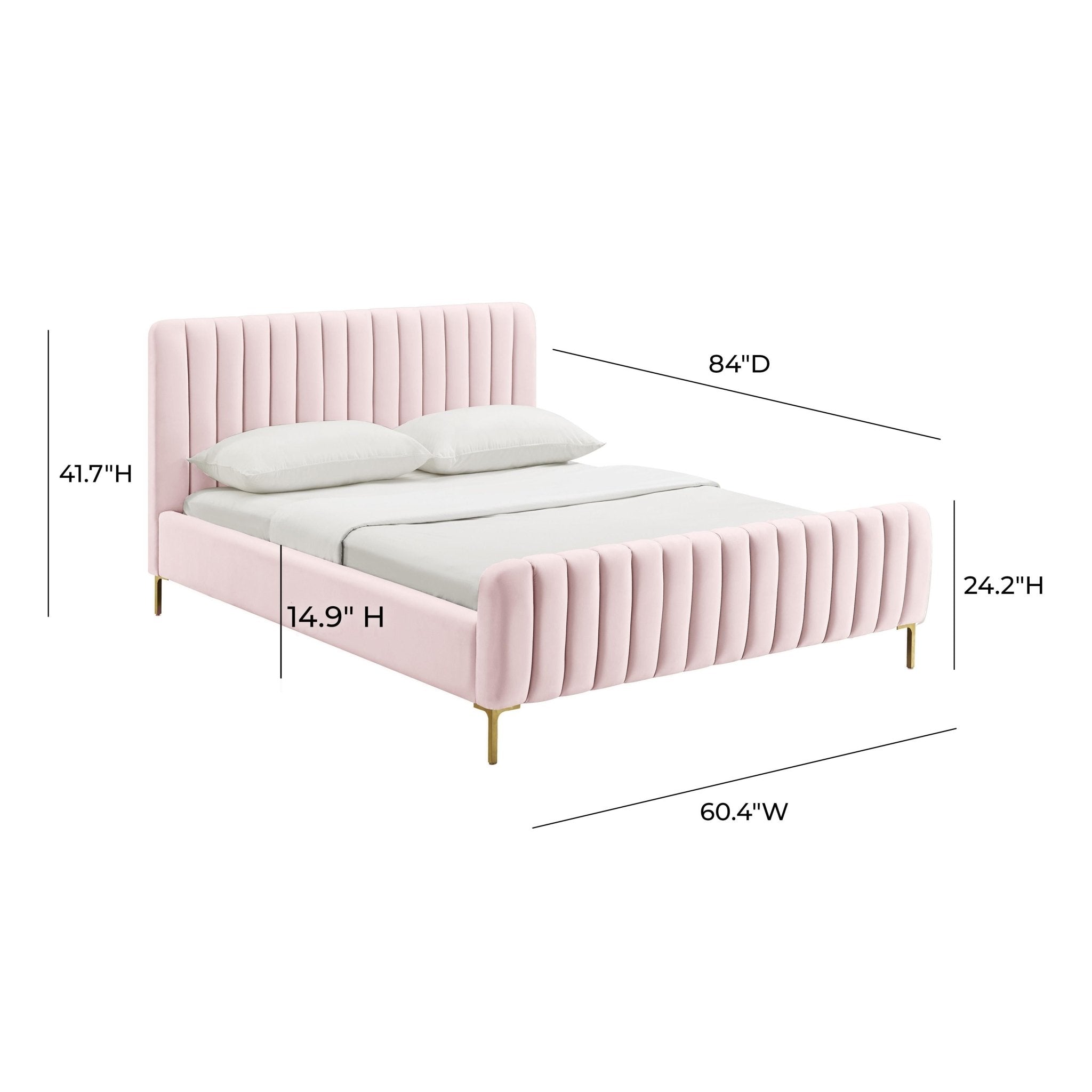 Angela Blush Bed in Full Beds| TOV