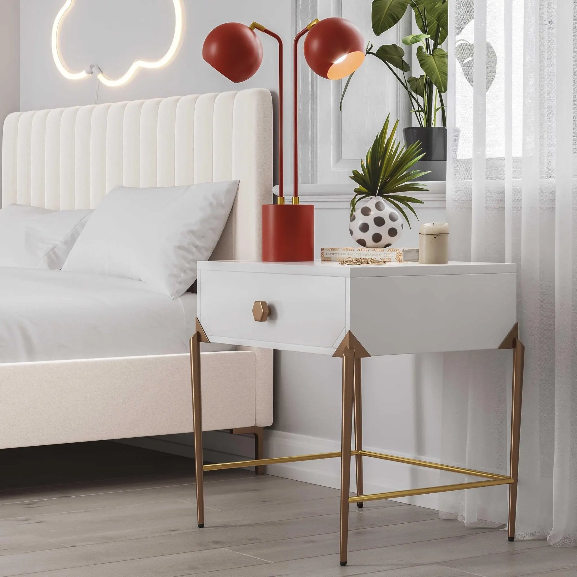 Angela Cream Bed in King Beds| TOV