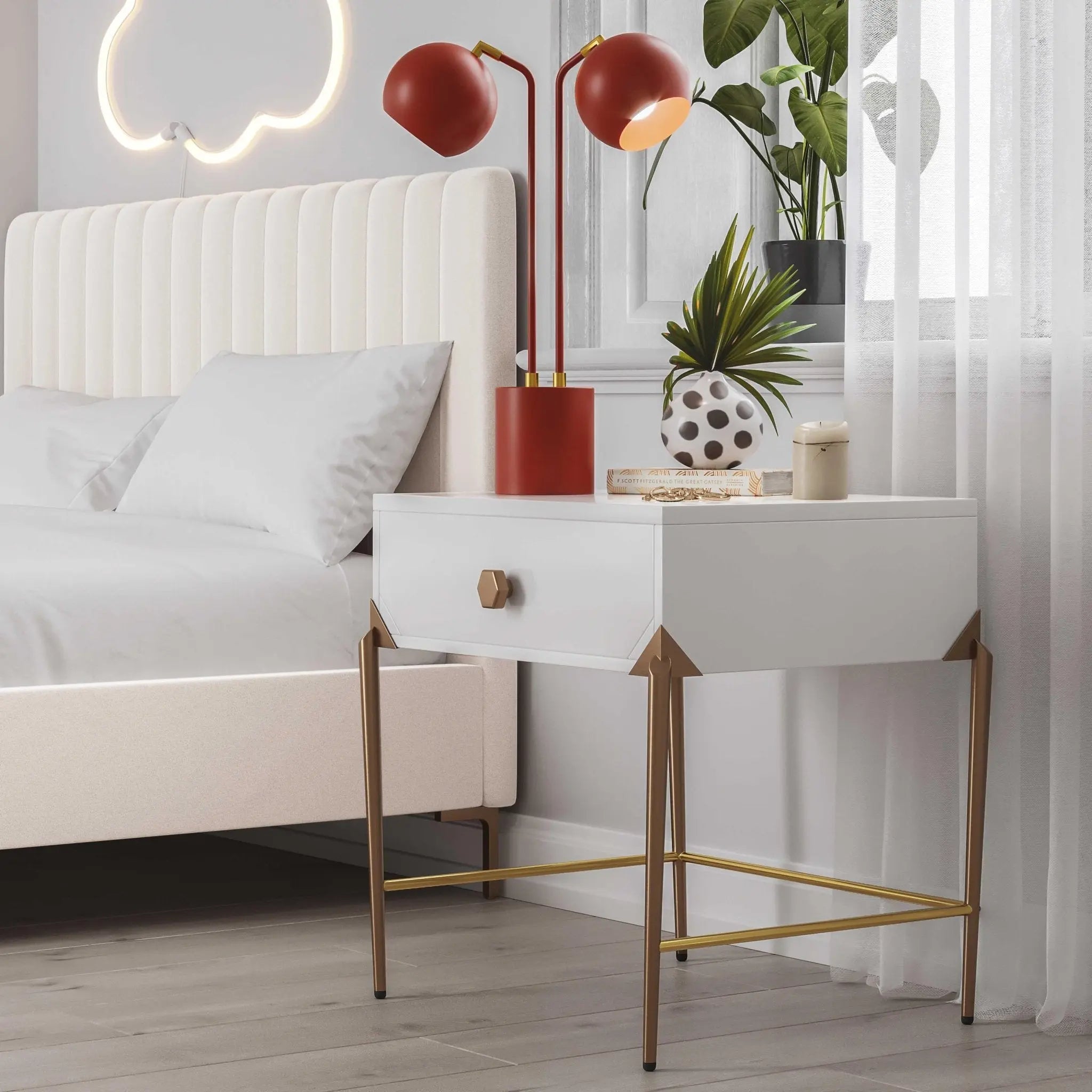 Angela Cream Bed in King Beds| TOV