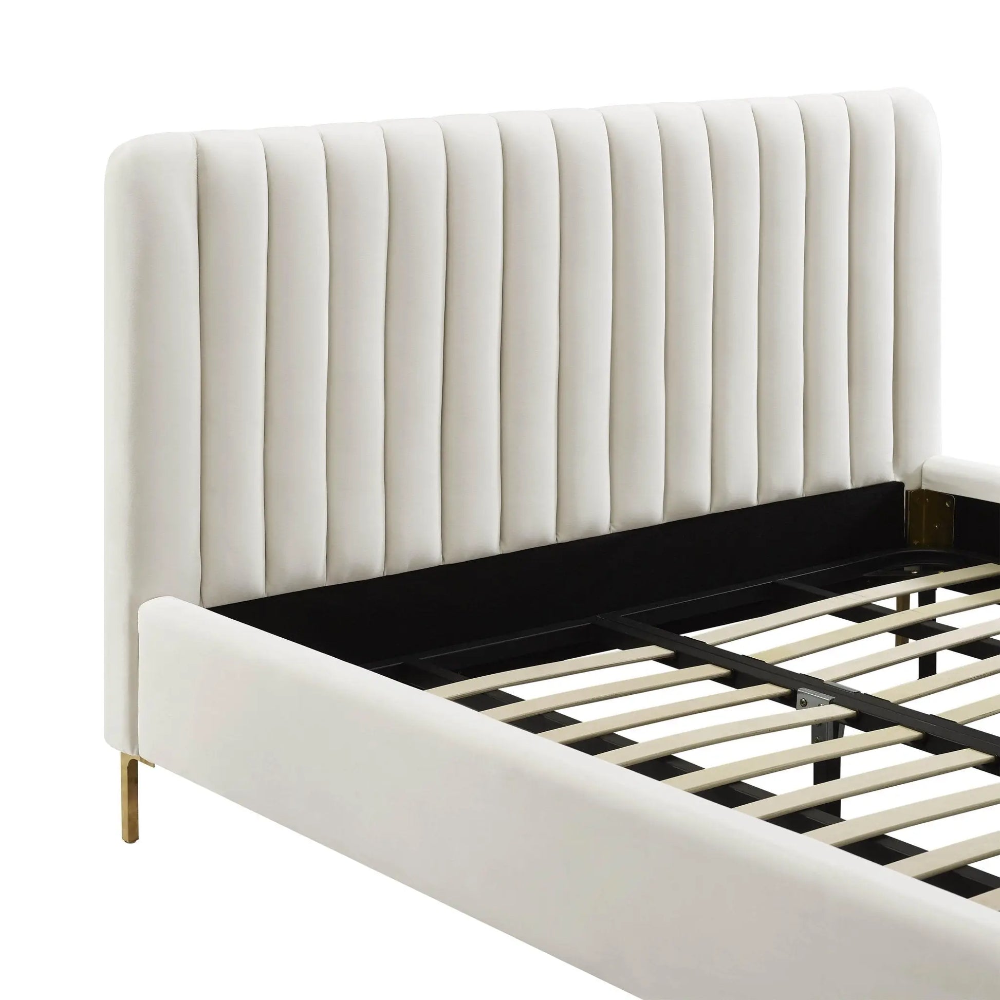 Angela Cream Bed in King Beds| TOV