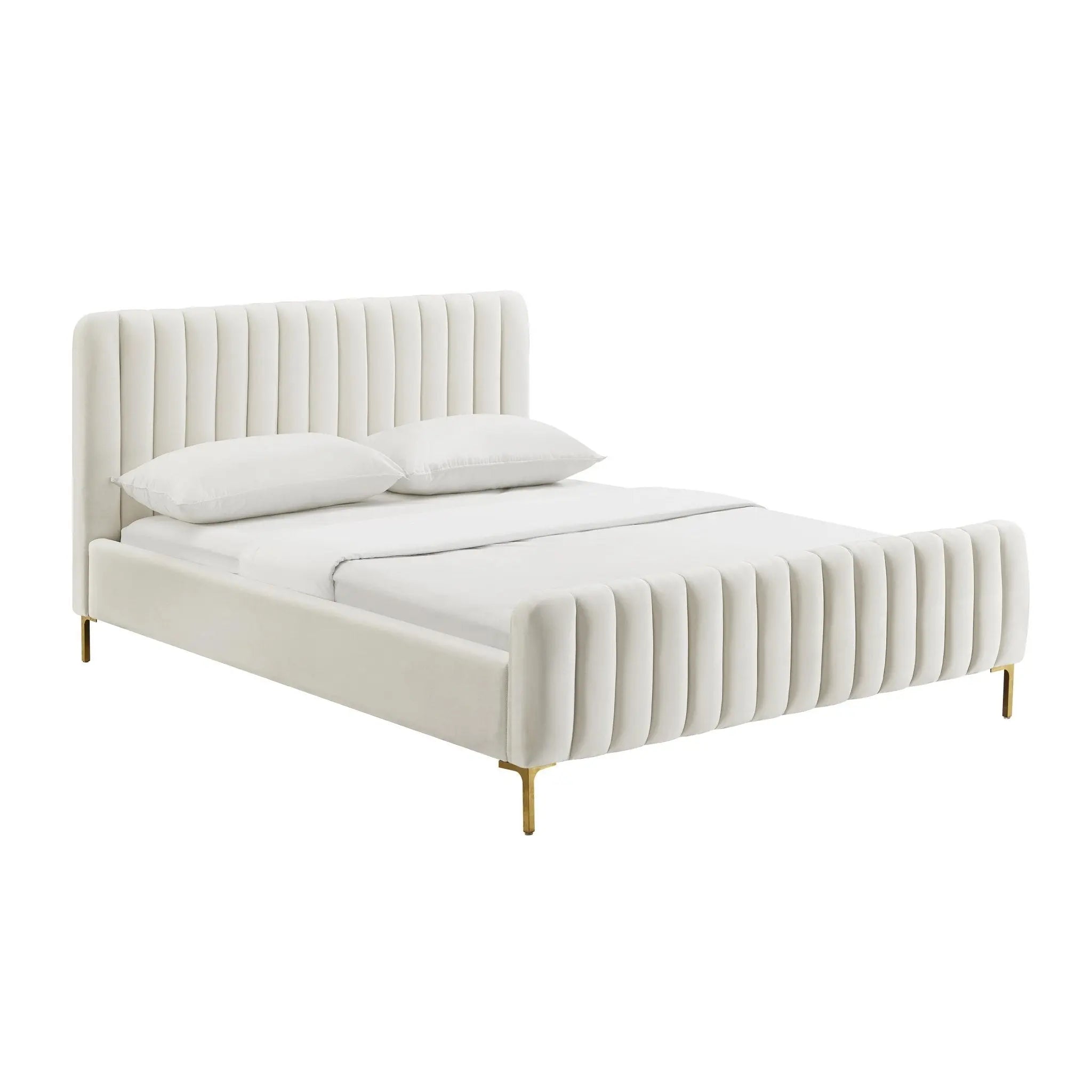 Angela Cream Bed in King Beds| TOV