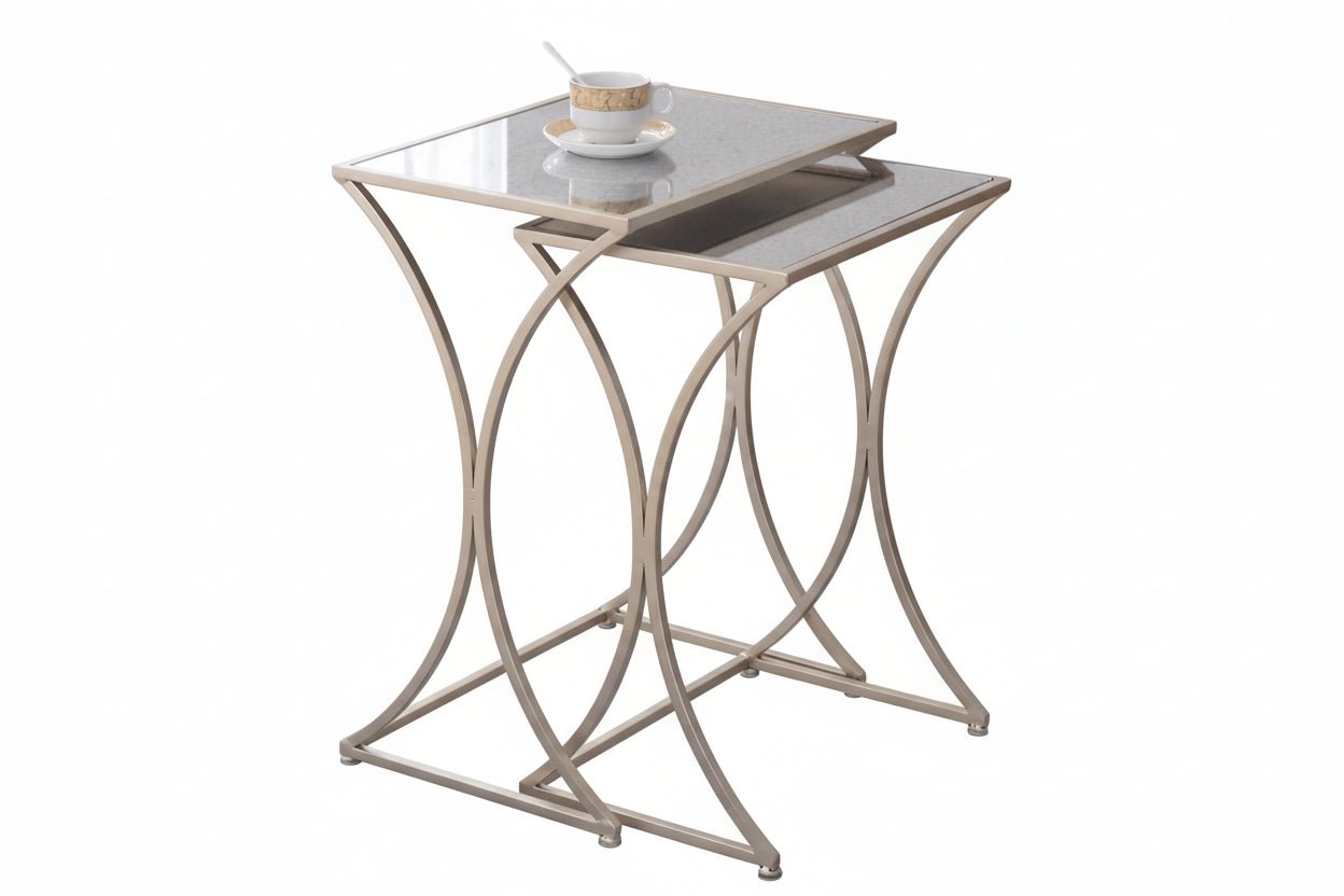 Angular Nesting Table Set of 2 Accent & End Tables| Crestview