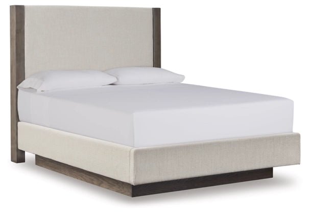 Anibecca Queen Upholstered Panel Bed - Al Rugaib Furniture