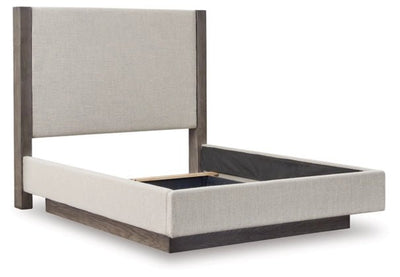 Anibecca Queen Upholstered Panel Bed - Al Rugaib Furniture