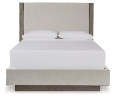Anibecca Queen Upholstered Panel Bed - Al Rugaib Furniture