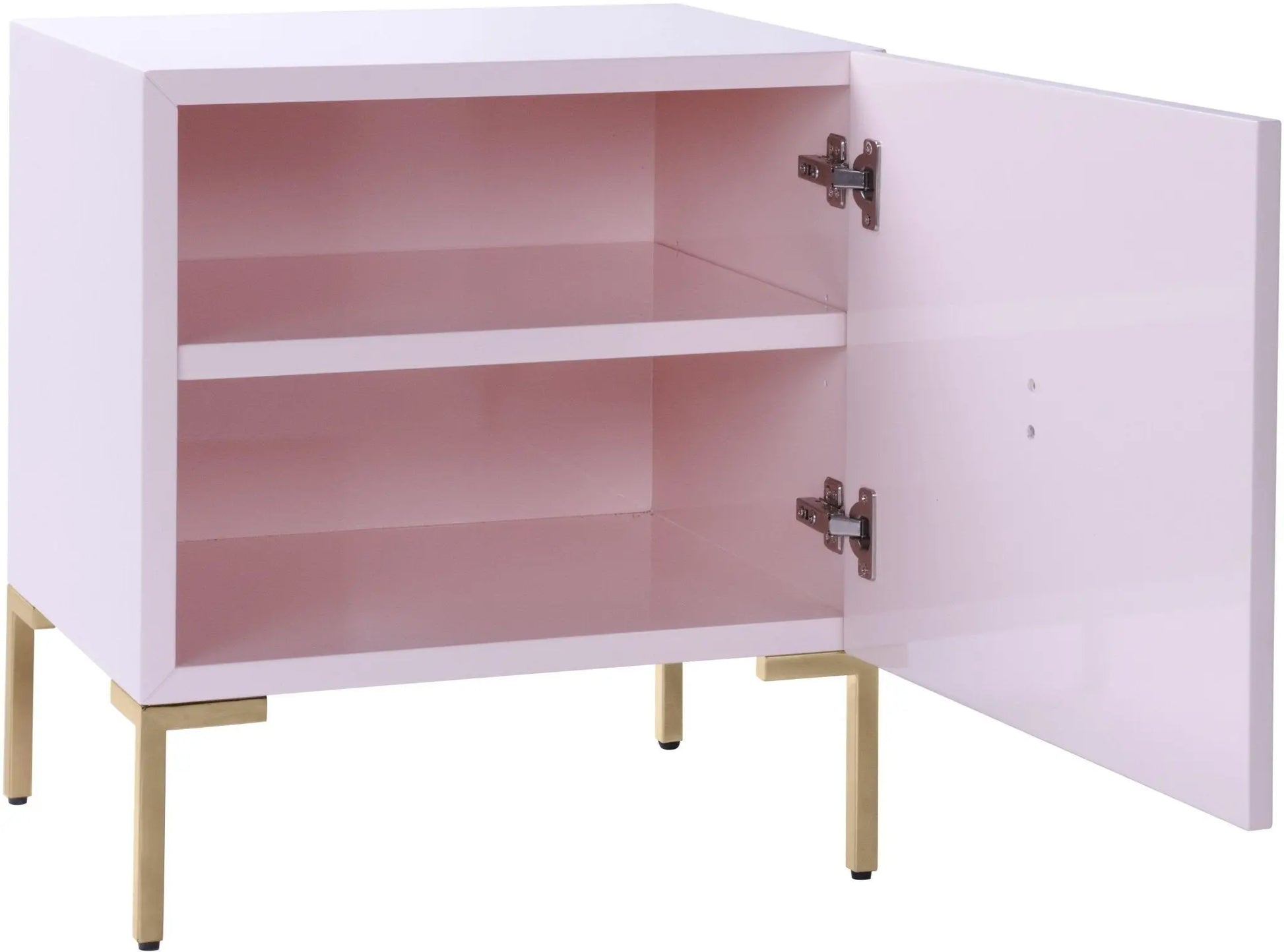 Anna Pink Lacquer Side Table Accent & End Tables| TOV