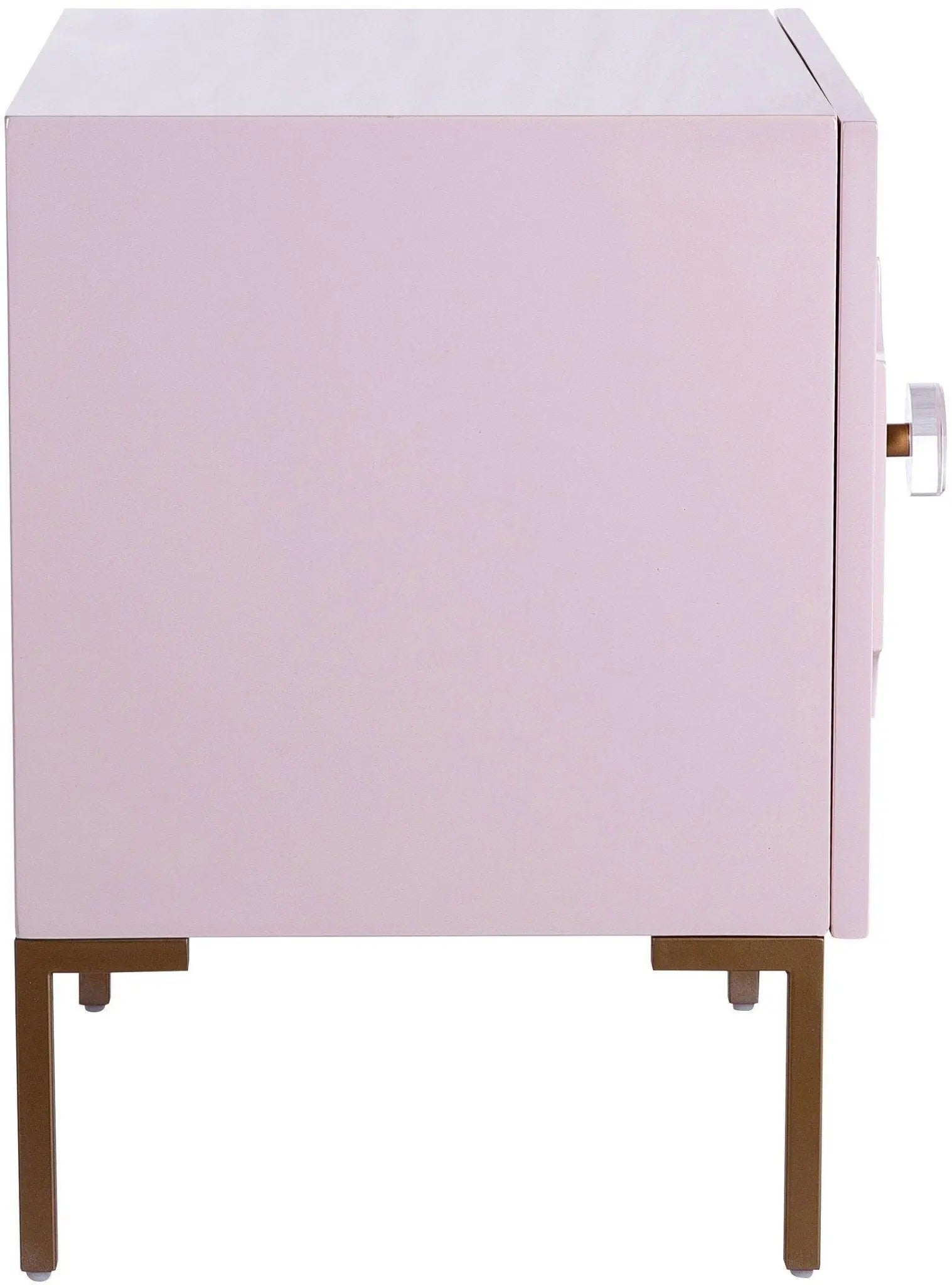 Anna Pink Lacquer Side Table Accent & End Tables| TOV