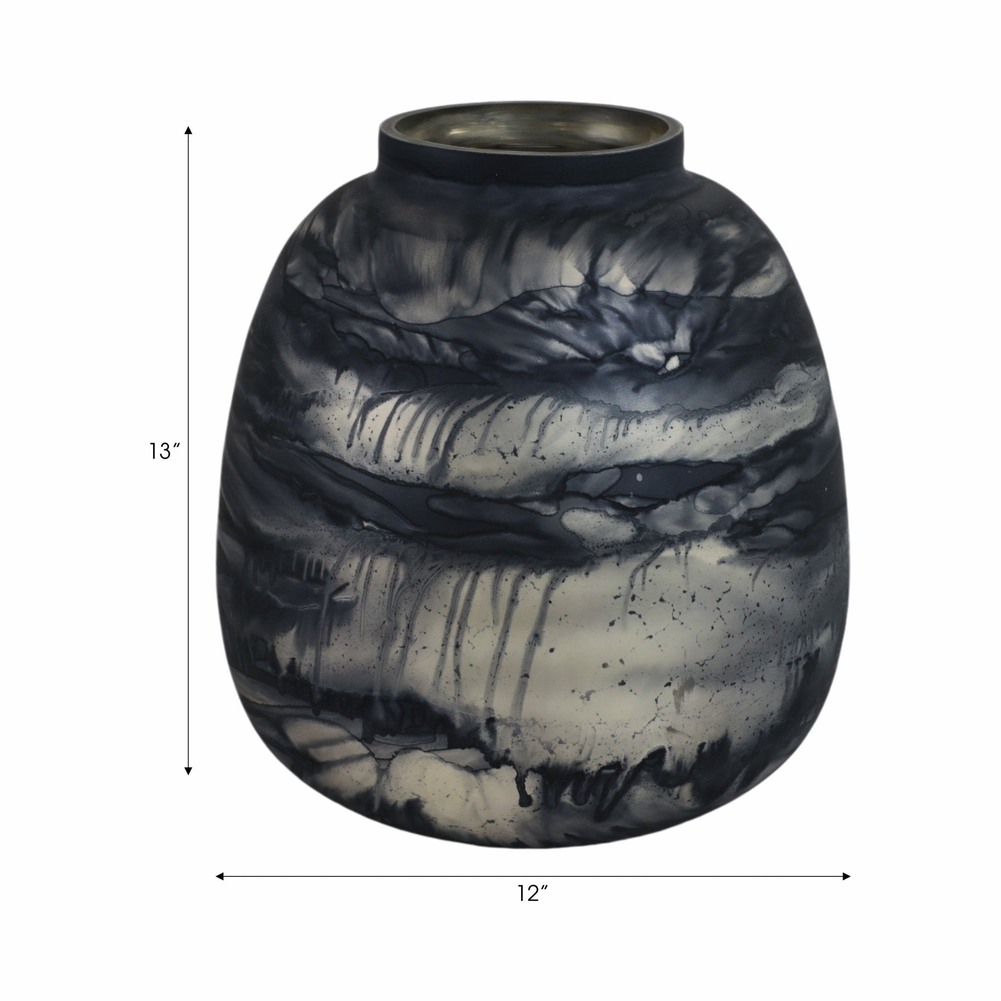 Annecy Blue Glass Vase Vases and Jars| Sagebrook Home