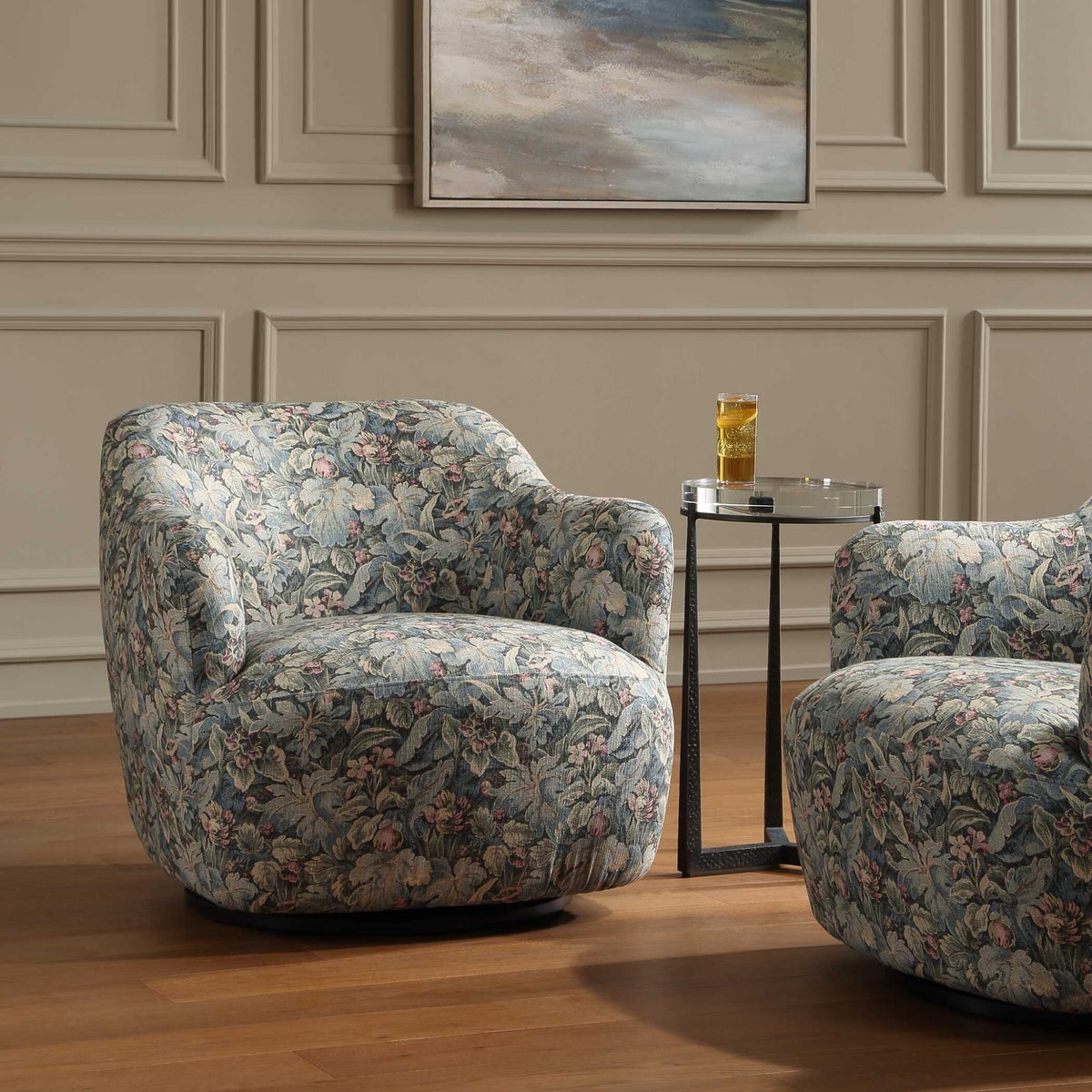 Ansel Tapestry Swivel Chair Chairs| Uttermost