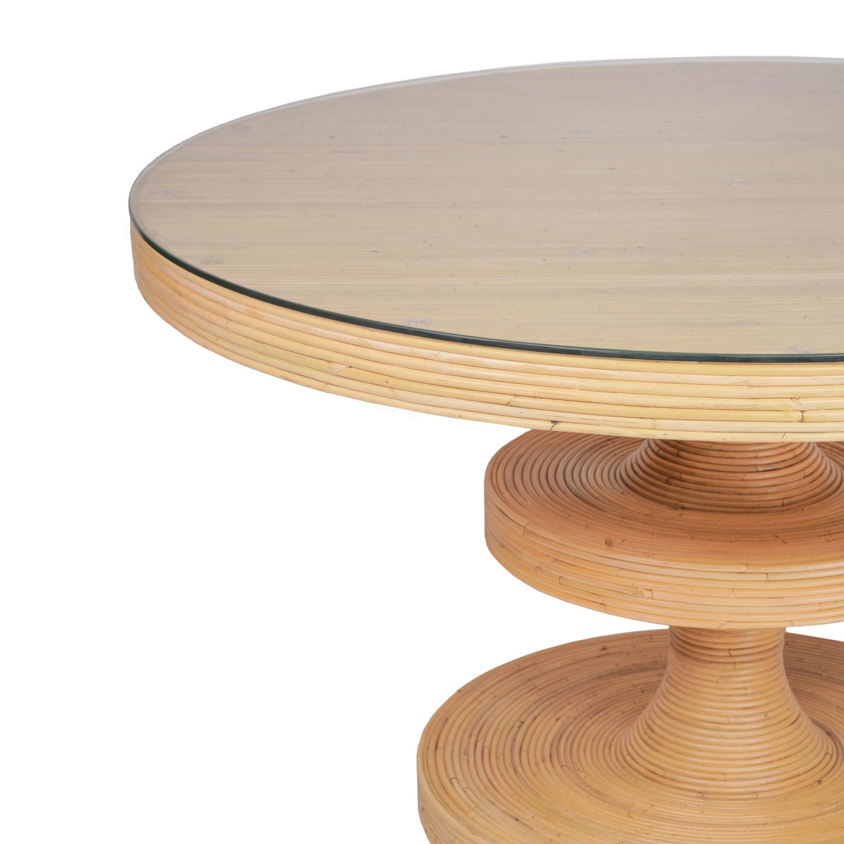 Apollonia Natural Rattan Round Dining Table Dining Tables| TOV