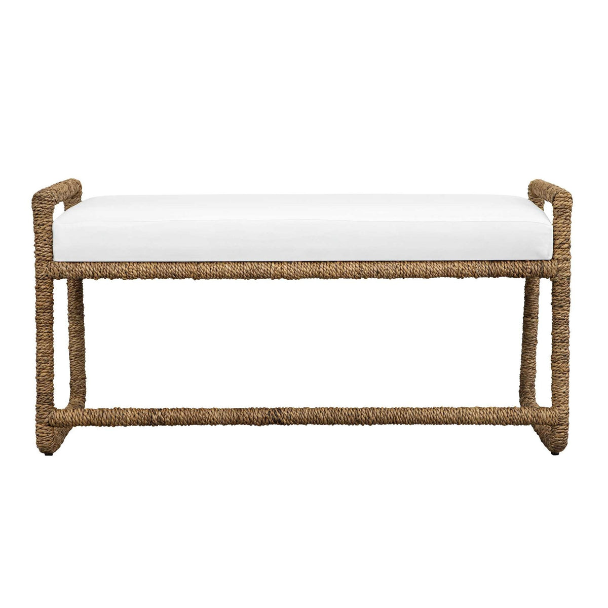 Araiza White Fabric Bench Benches| Uttermost