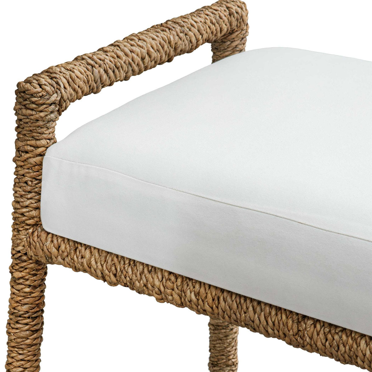 Araiza White Fabric Bench Benches| Uttermost