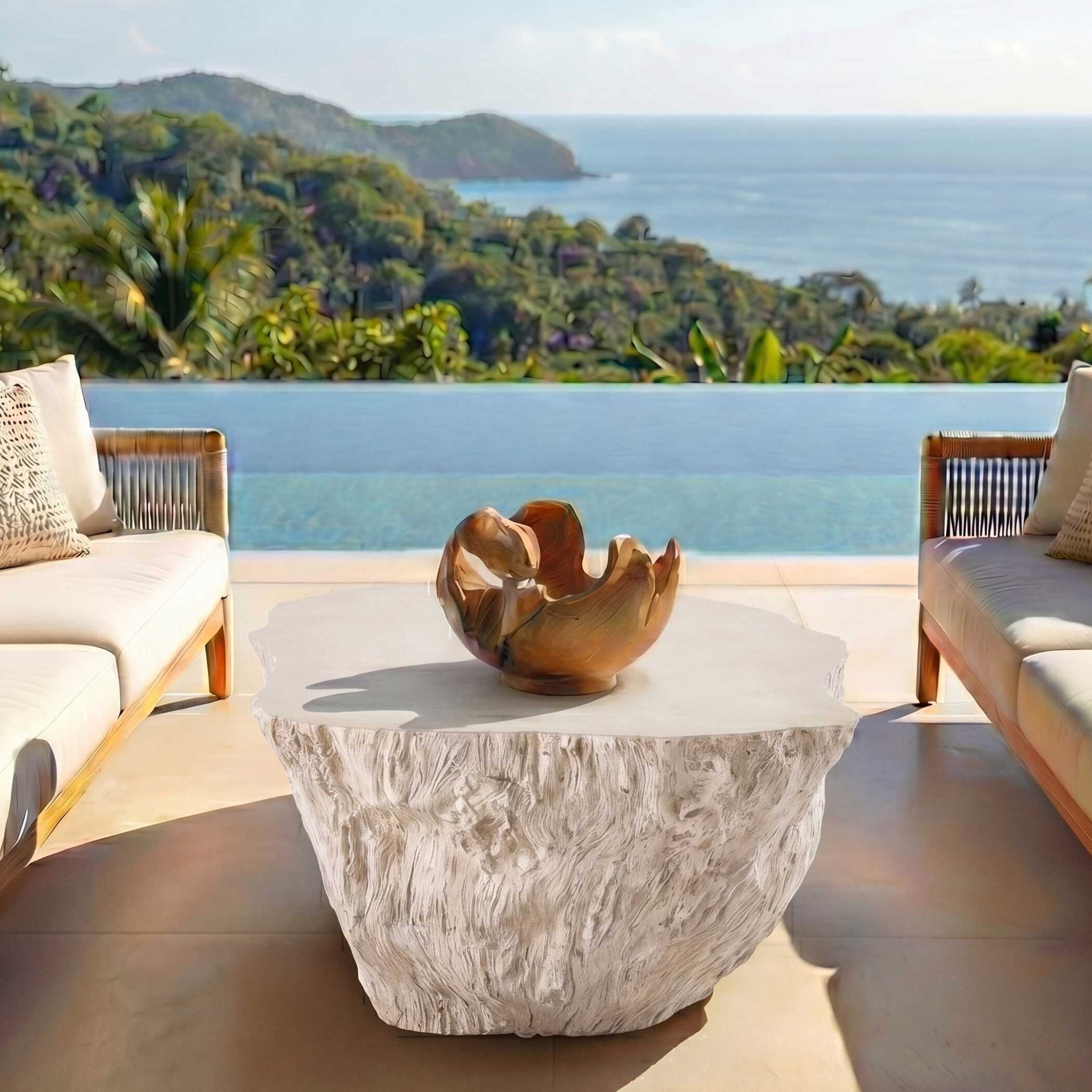 Arbor Crest Indoor-Outdoor Teak Bowl Bowl| Uttermost