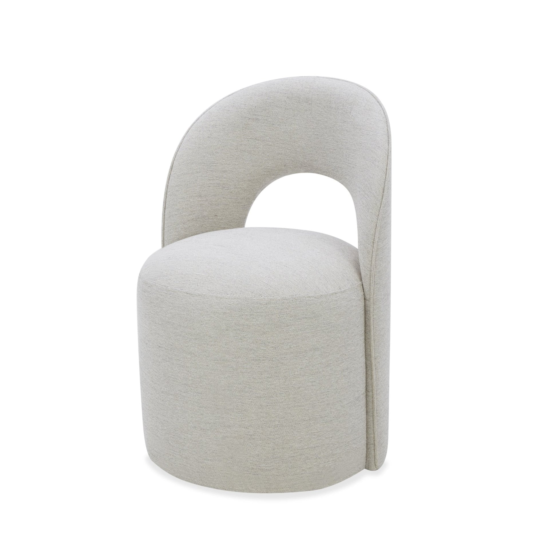 Arc off white Armless chair leg wheel Dining Chairs| Roots Furniture