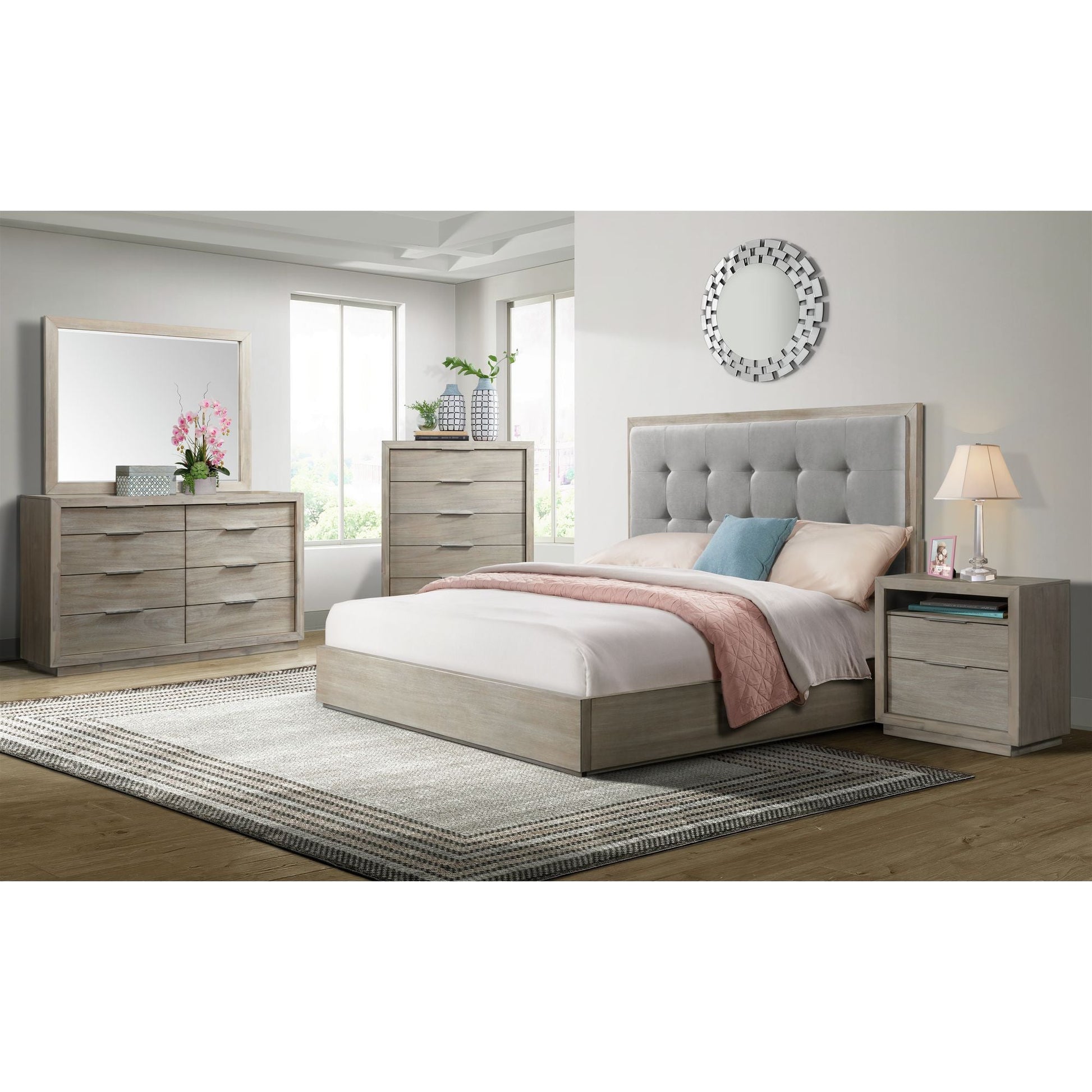 Arcadia 8-Drawer Dresser in Grey Dressers| ROOTS FURNITURE
