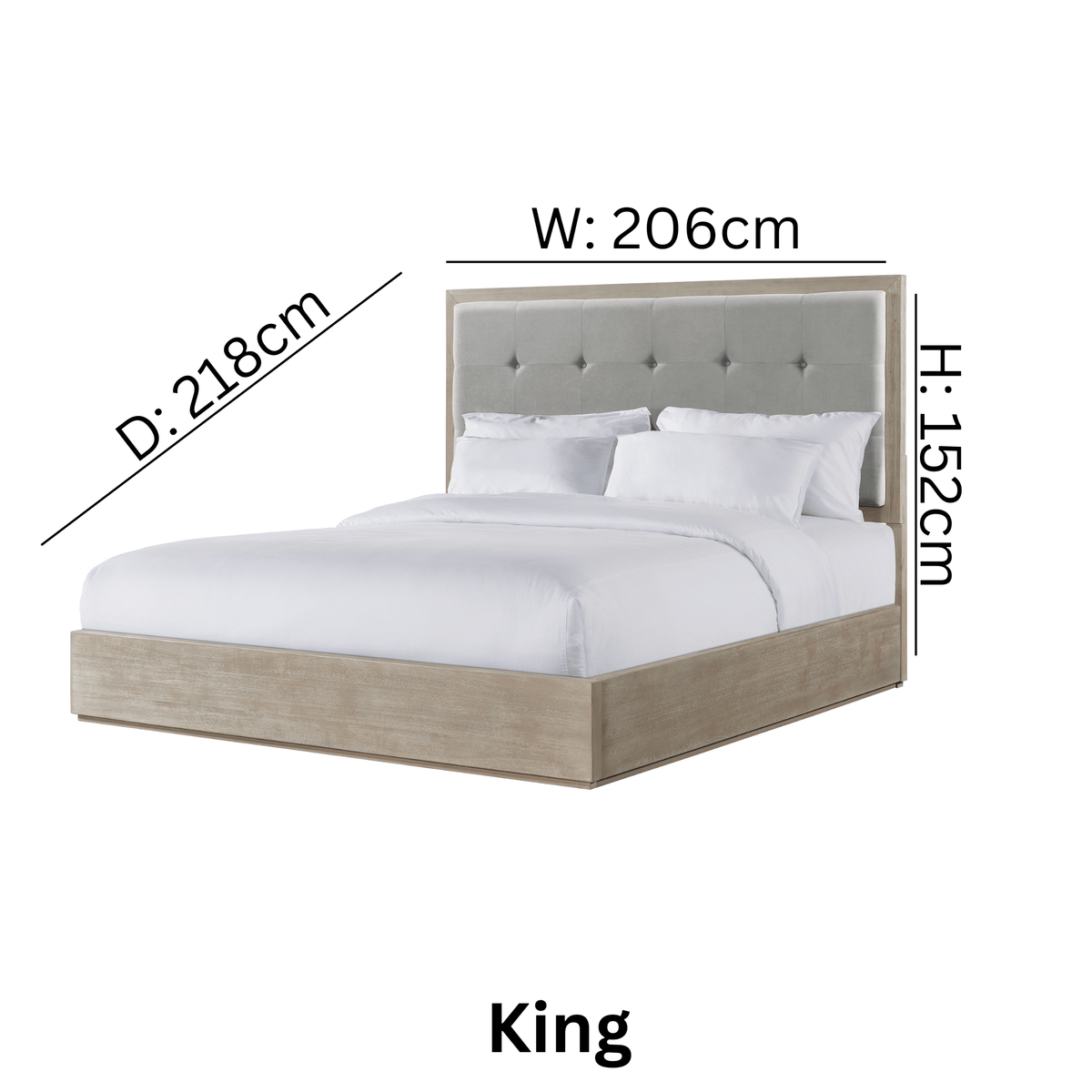 Arcadia Grey Bed - Queen