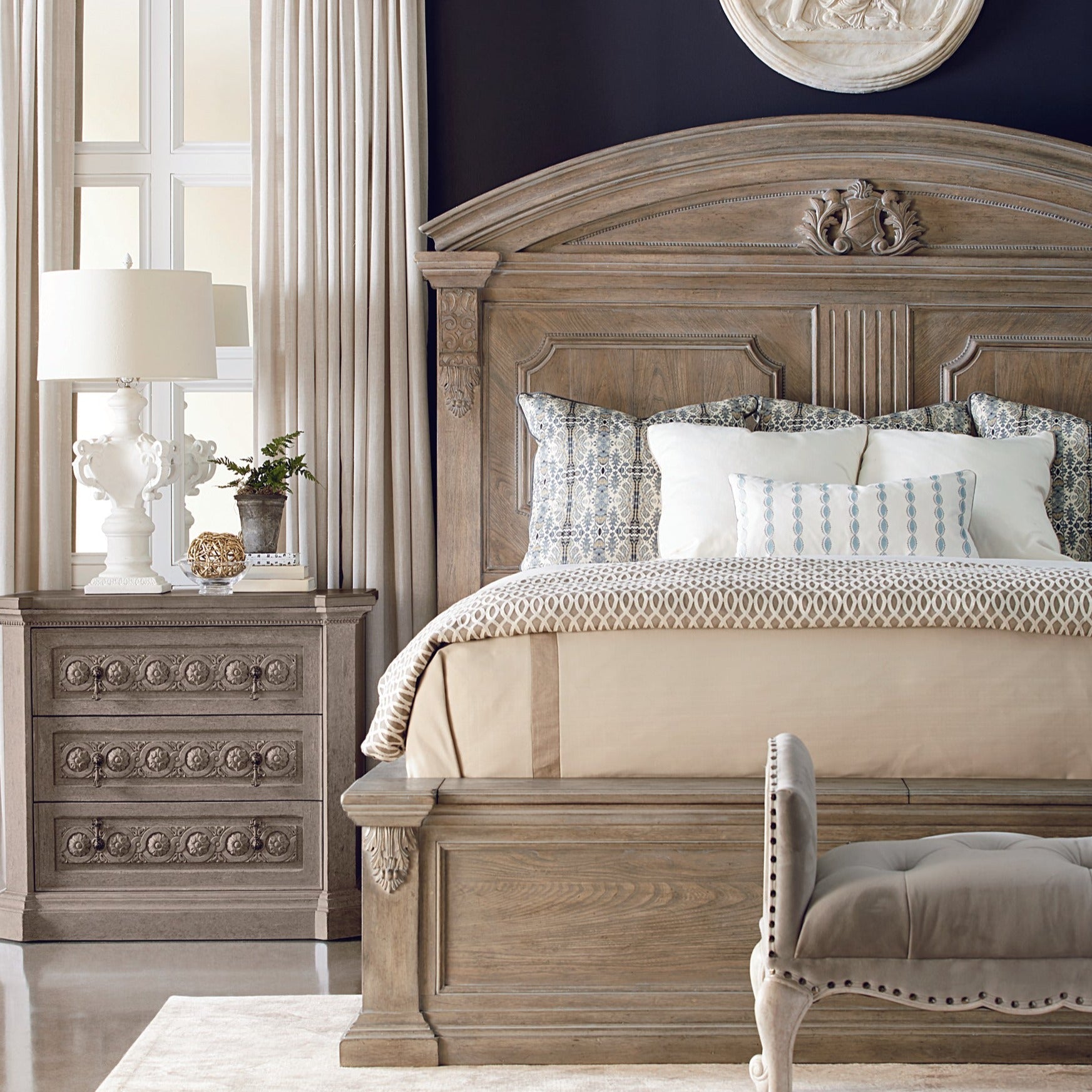 Arch Salvage California Chambers Panel Bed Beds| A.R.T. Furniture