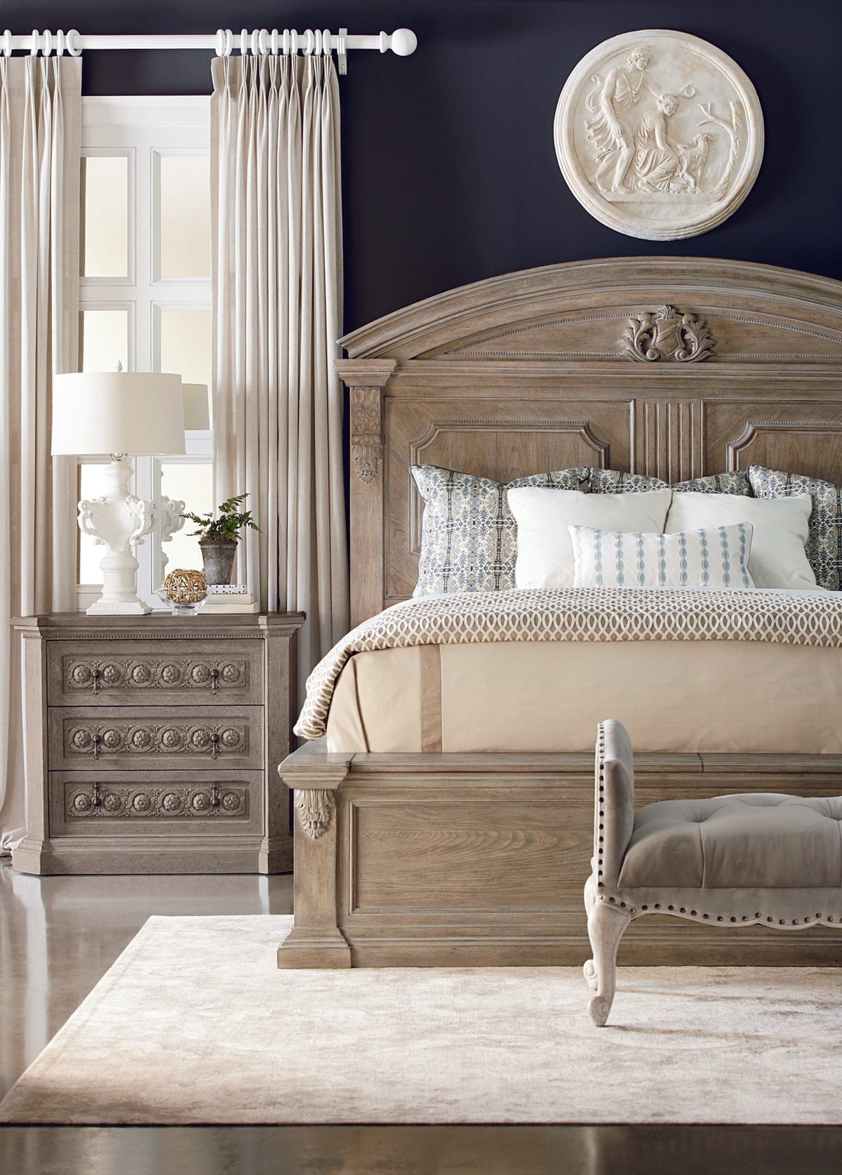 Arch Salvage King Chambers Panel Bed Beds| A.R.T. Furniture