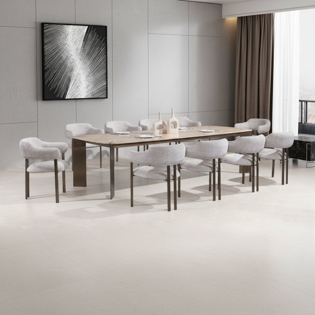Arcline Beige Dining Table – 300 cm (10 Seater) Dining Tables| AlRugaib Furniture