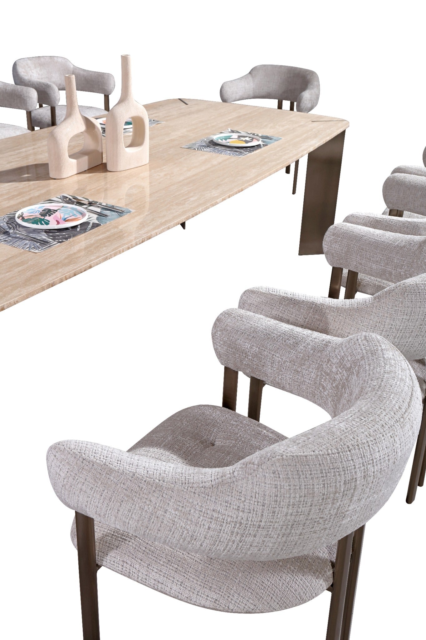 Arcline Beige Dining Table – 300 cm (10 Seater) Dining Tables| AlRugaib Furniture
