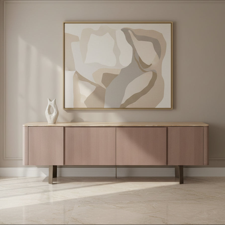 Arcline Beige Sideboard Consoles & Sideboards| AlRugaib Furniture