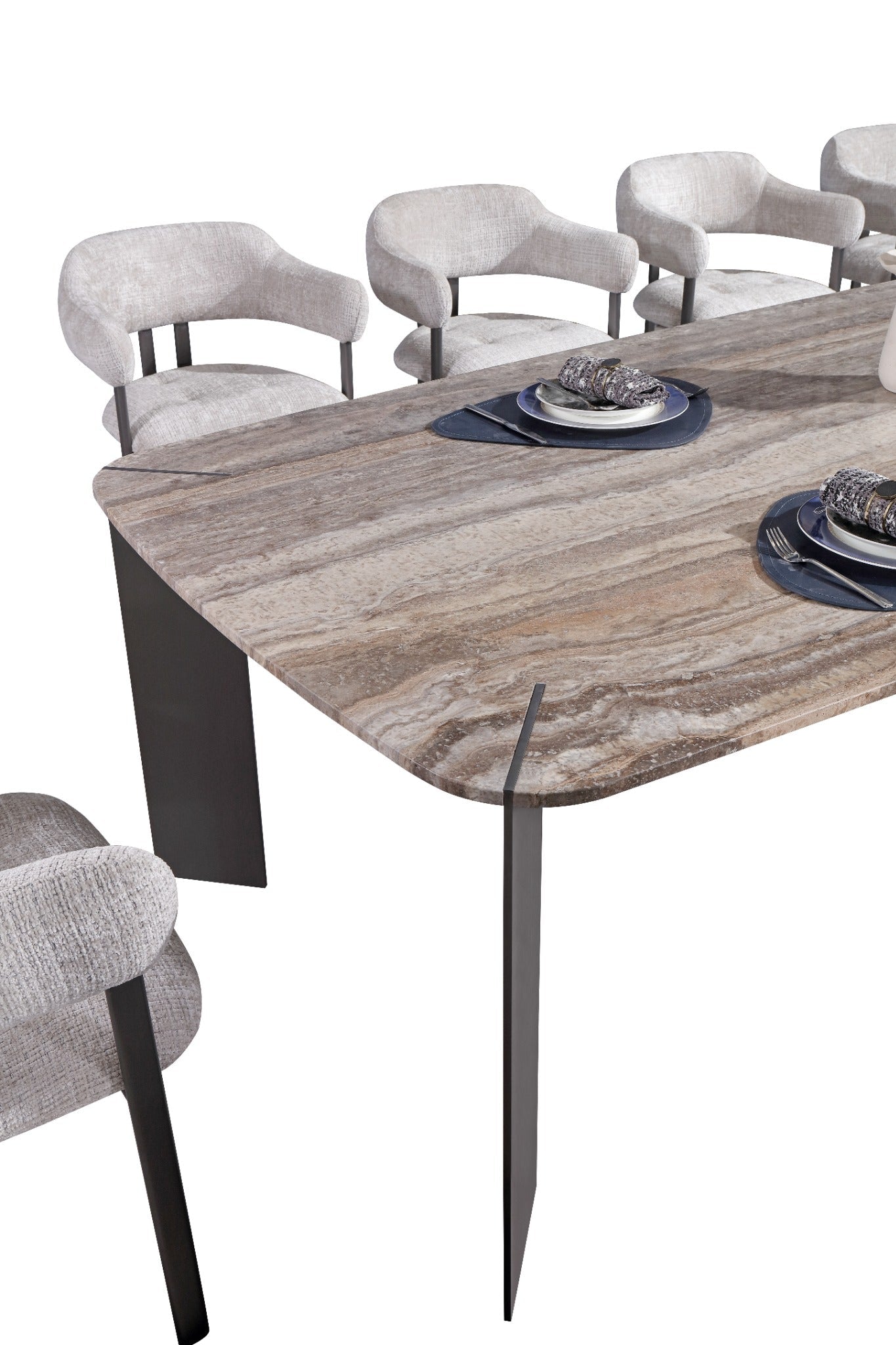 Arcline Grey Dining Table – 300 cm (10 Seater) Dining Tables| AlRugaib Furniture