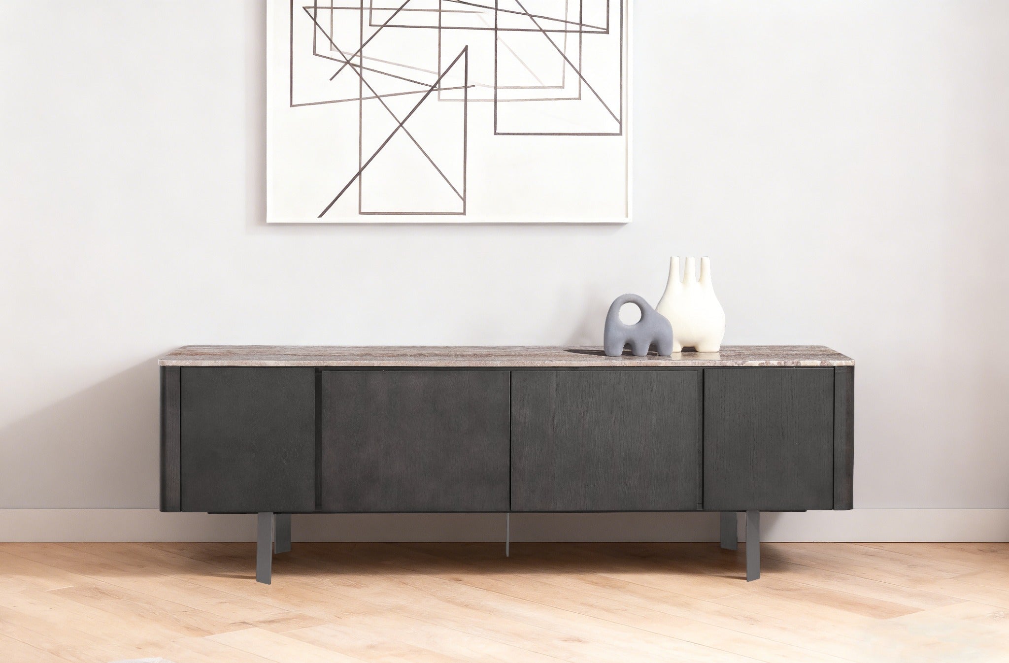 Arcline Grey Sideboard Consoles & Sideboards| AlRugaib Furniture