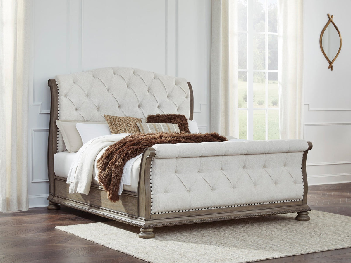 Ardenfield California King Upholstered Sleigh Bed Beds| Ashley Homestore