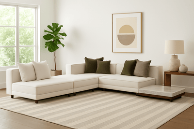 Arena White Sectional - Al Rugaib Furniture